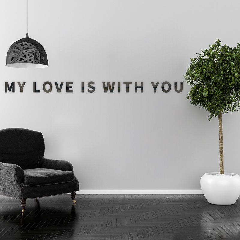 

26 Зеркальные наклейки на стену с алфавитом - Креативные самоклеящиеся для детской комнаты и детского сада для раннего образования Letter H 10cm чёрный