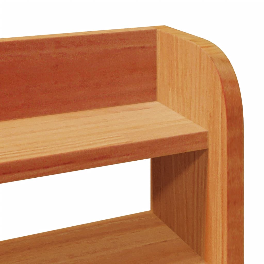 Solid Wood Bed with Headboard Wax Brown 200x200 Cm Pine