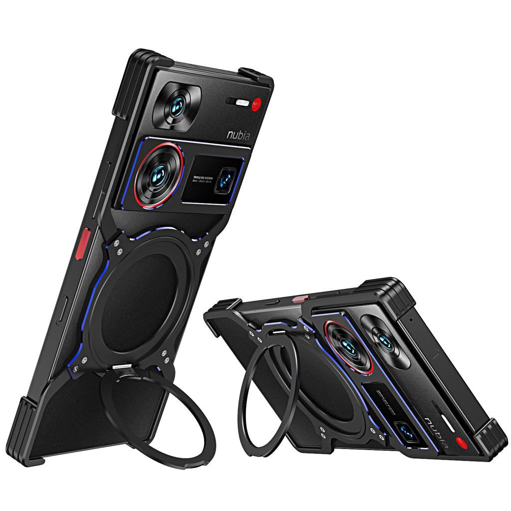 For ZTE Nubia Z60 Ultra/Z60 Ultra Leading Kickstand Case Metal Bumper Magnetic Phone Cover