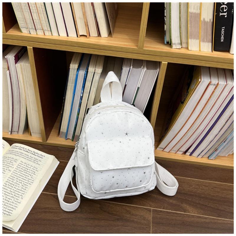 Korean Version of the Star Fashion Star Small Shoulder Foreign Style Versatile Travel Small Backpack Children Can Carry Leisure Small Backpack