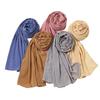 High Quantity Georgette Crepe Hijabs Crinkle Chiffon Scarf Women Muslim Headscarf Fashion Long Shawls Headband 180*70Cm