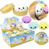 Toys Colorful Dumpling Squishes Stress Balls Fidget Sensory Simulation Food Squishies Bun with Steamer Squeeze Dough Ball Gifts