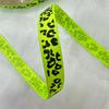 European & American Trend Leopard Print Letter Polyester Ribbed Edge Ribbon - Colorful Clothing & Home Textile Ribbon