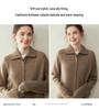 Women's Petite Cashmere Zip-Up Cardigan Sweater - Autumn/Winter Knitwear Collection