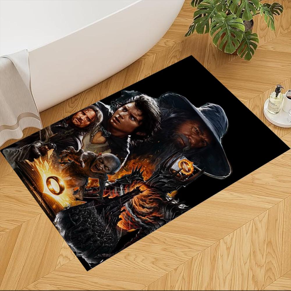Lord Rings Floor Mat Perfect for Hallway Foyer Bedrooms Dining Room Anti-slip Rug Anime Office Decor Perfect Gift for Women/Men
