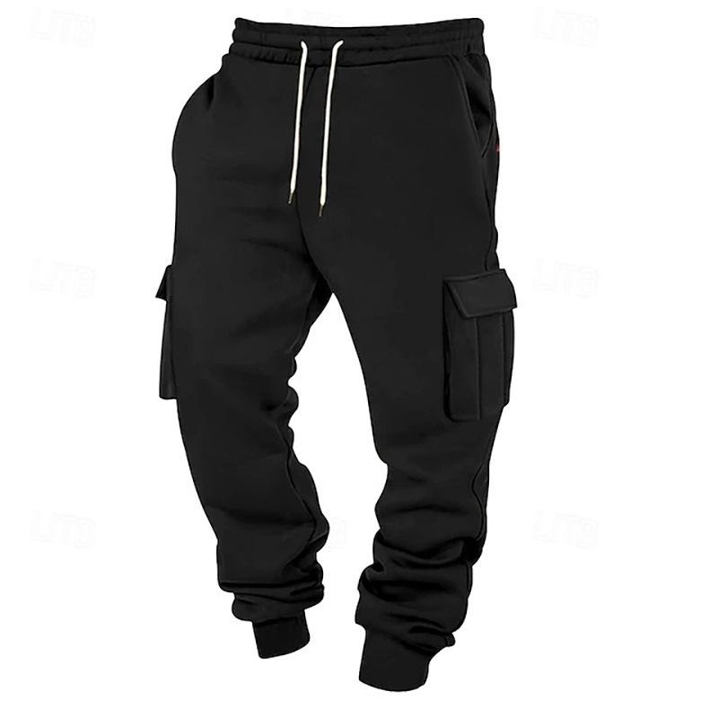 Spring and Autumn new European and American sports casual pants men's sports multi-pocket trousers