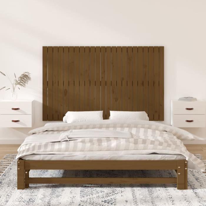 VidaXL Tête de lit murale Marron miel 147x3x90 cm Bois massif de pin 824896
