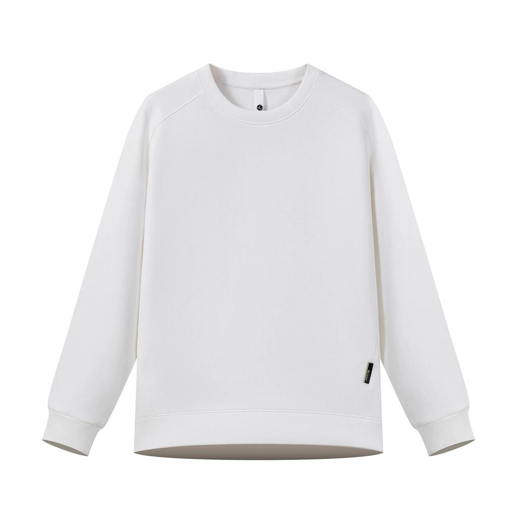 Men's Raglan Hoodie: Casual Round Neck, Long Sleeve, Plus Velvet, Thickened Base Layer for Spring, Autumn, and Winter.