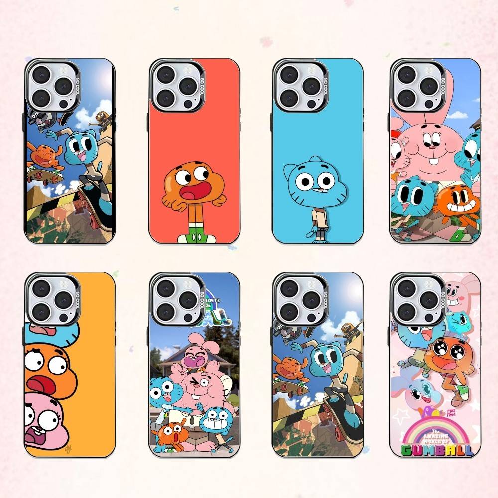 Die erstaunliche W-Welt von Gumball Handyhülle Für iPhone17,16,15,14,13,12,11 Plus,Pro Max Bunt Versilbert Innenabdeckung
