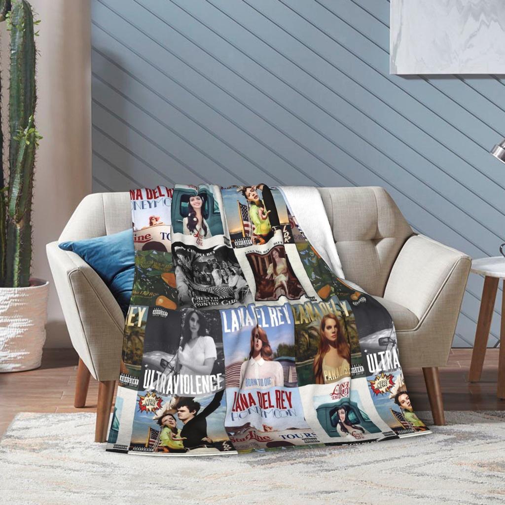 Coperta Lana Del Rey Pile Corallo Peluche Primavera/Autunno Portatile Super Calda Coperta da Lancio per Letto Auto Trapunta