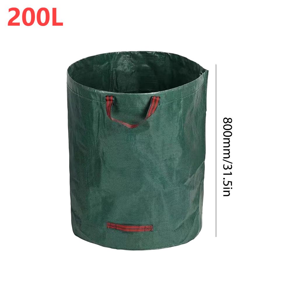 60-500L Reusable Garden Bag Large Capacity Leaf Sack Light Trash Can Foldable Bag Garden Garbage Waste Container Storage Bags