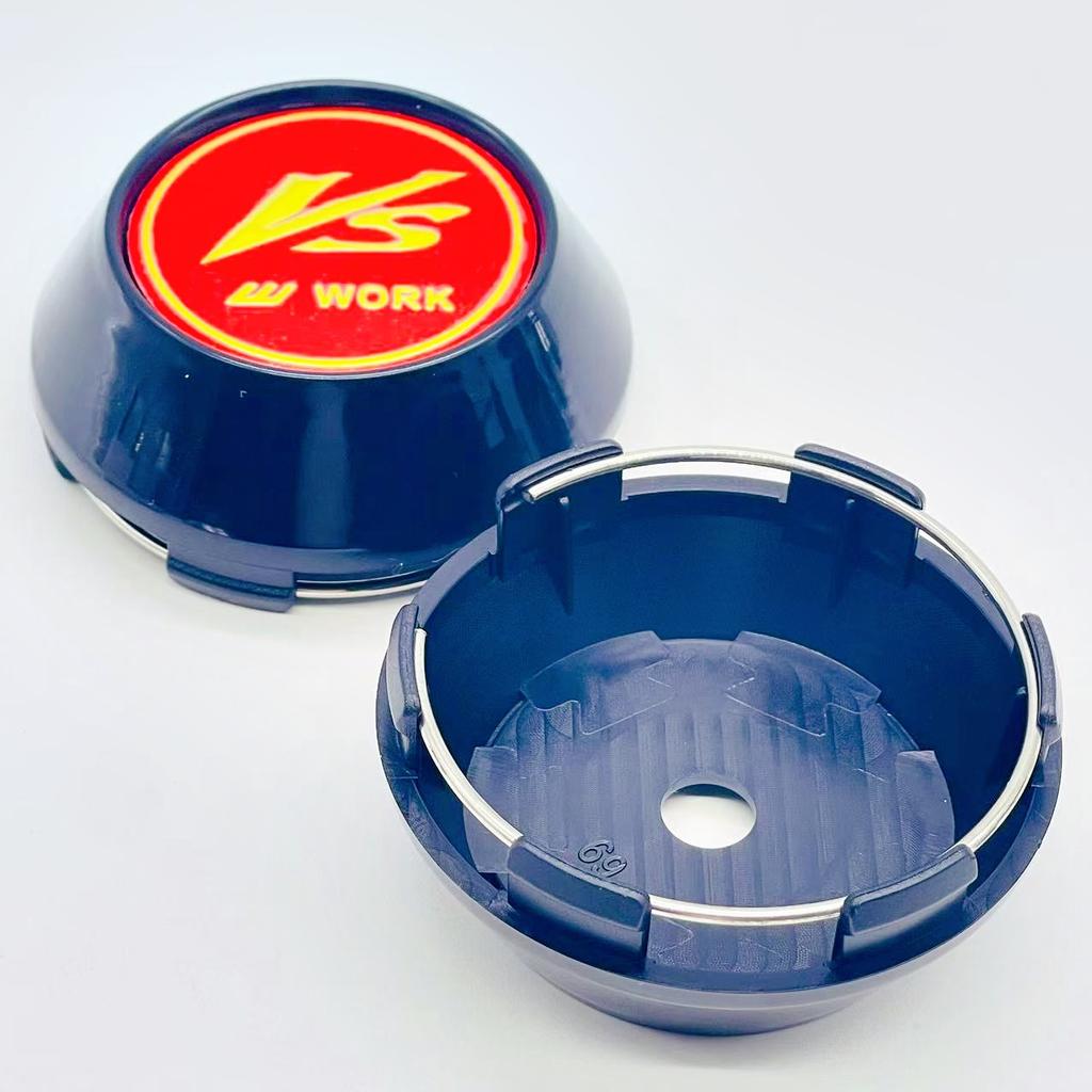4pcs/lot 60mm 64mm 65mm 68mm 69mm Car emblem Wheel hub Center Cap For VS W work Badge covers sticker Decals Styling accessories