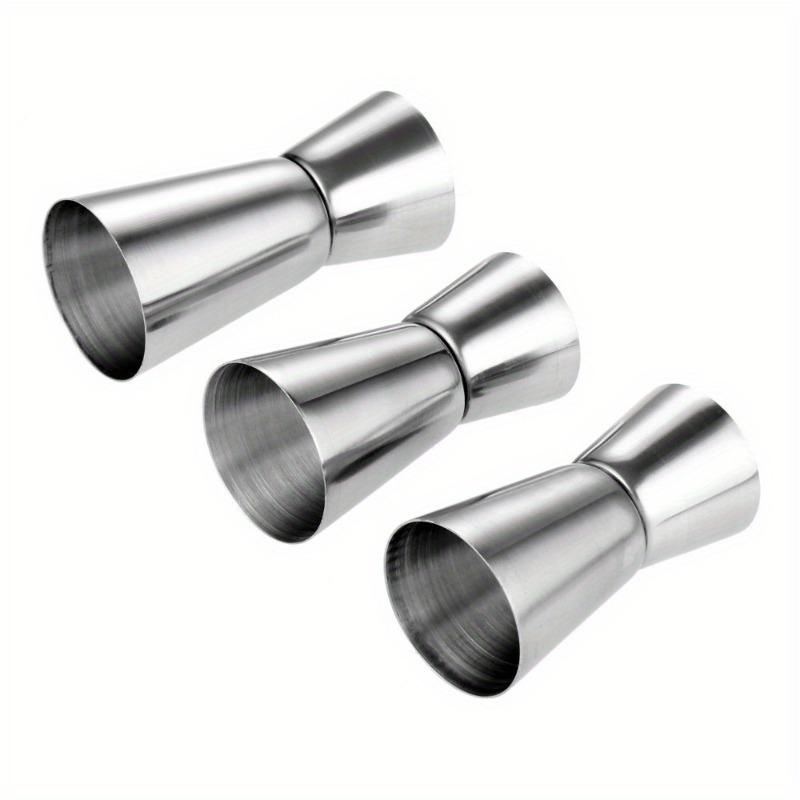 3pcs/set 15/30 20/40 25/50ml Stainless Steel Measuring Cups Party Wine Cocktail Shaker Double Tone Jigger Shot Drinks Rectification Mixed
