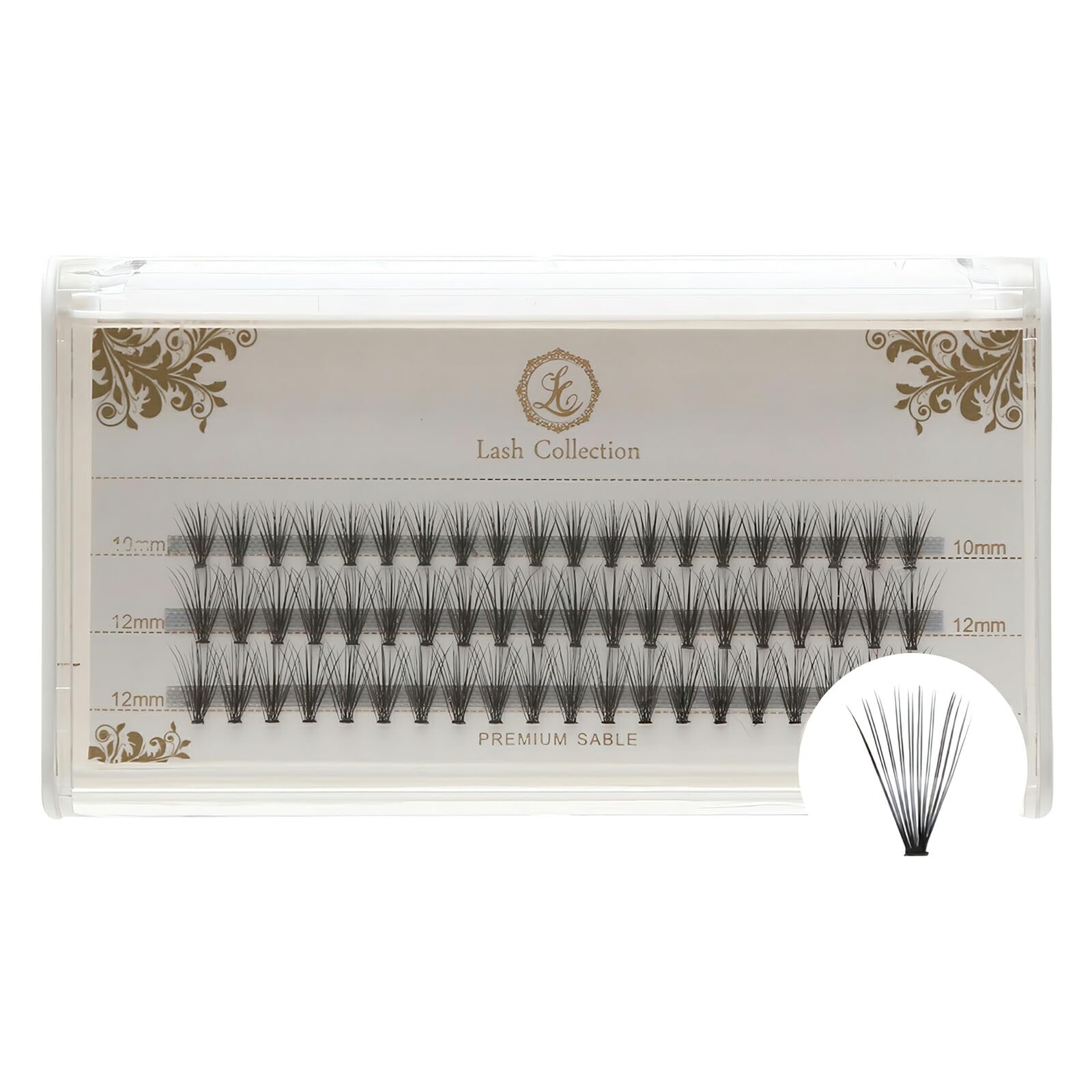 

Lash Collection Self-Applied Eyelash Extensions - Flare Lashes (D Curl 8mm & 10mm) - Salon-Quality (Uses Grade Sable) - Easy to Use Even for