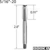 Burkit 5/16"-20 UN Tap and Die Set, 5/16 x 20 UN Machine Thread Tap and Round Die Right Hand