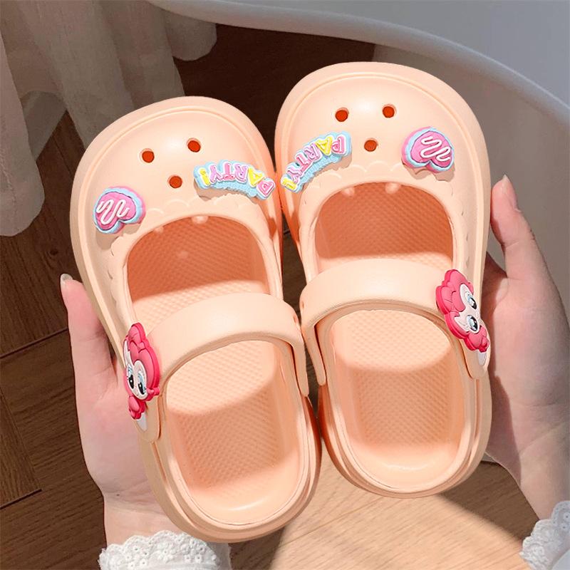 Garden Shoes Age-Size Female Parent-Child Beach Sandals Light Bottom Hole Shoes DIY