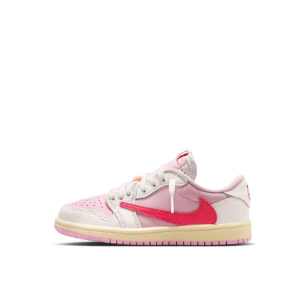 Air Jordan 1 Retro Low OG SP Travis Scott Sail Rosa Tropicale Bambino
