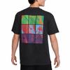 Nike Men's Black Crew Neck Comfortable Casual Printed Short-Sleeve T-Shirt