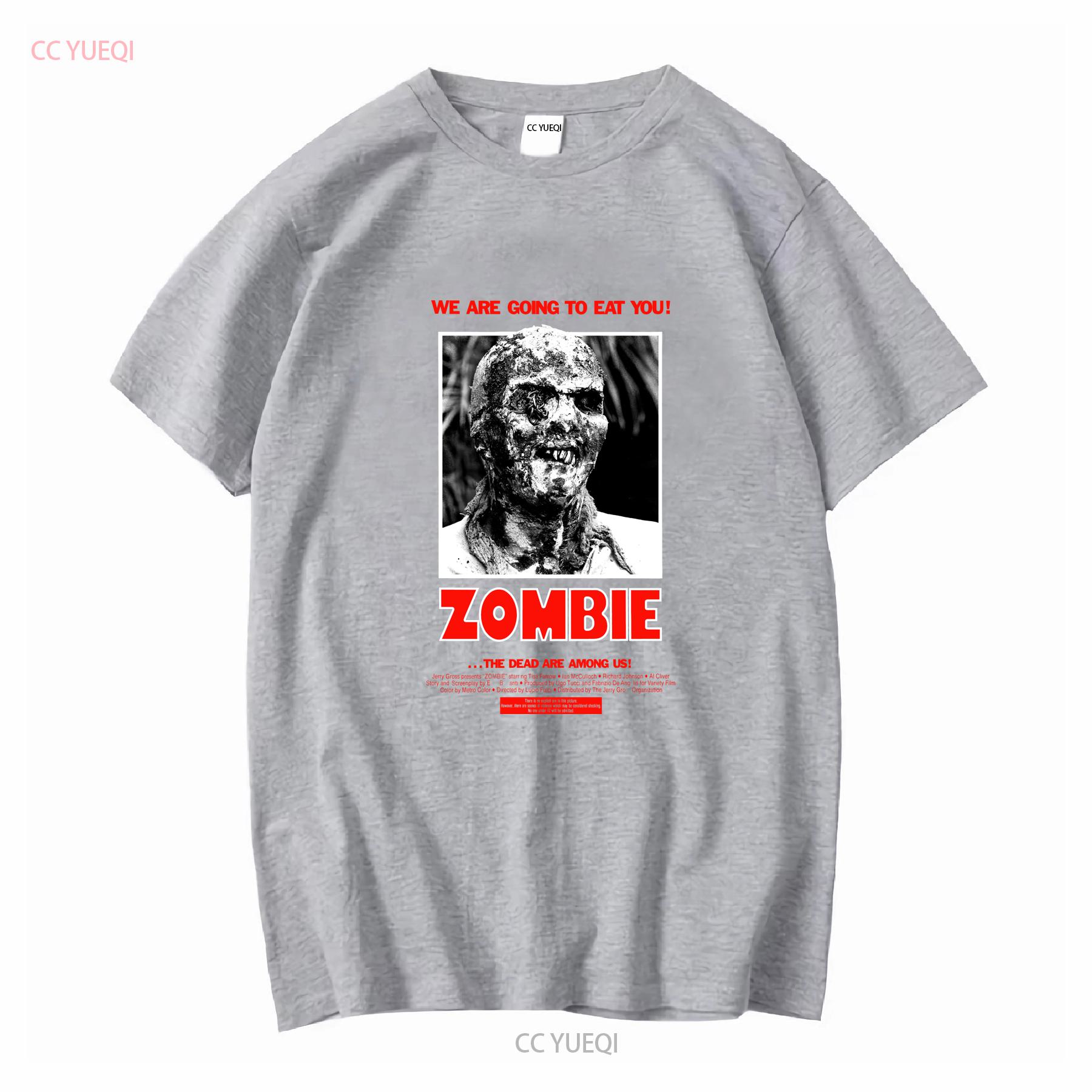 

Zombie Classic T Shirt Lucio Fulci Dario Argento Horror long or short sleeves vintage Washed Unisex Versatile streetwear homme S