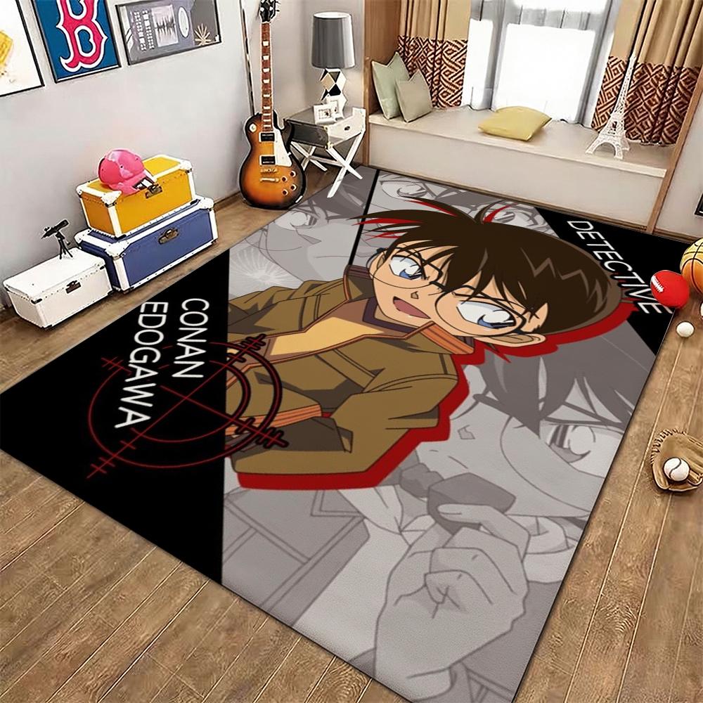 Detective Conan Anime Character Collection Theme Rug Thick Nonslip Carpet For Kids Bedroom Play Area Home Party Decor Great Holiday Gift