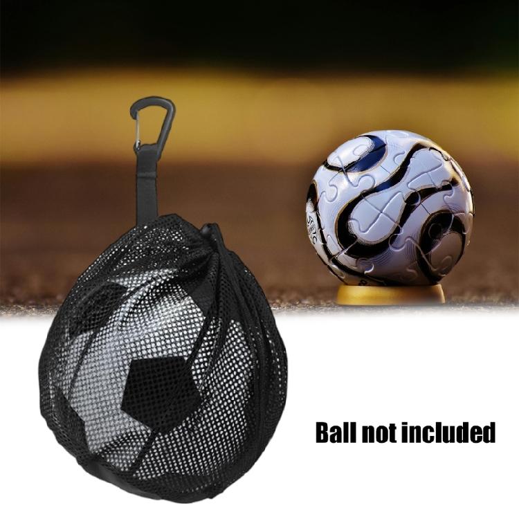 Single Football Bag Mesh Basketball Bag with Zippers Pocket, Drawstring Back Bag for Basketball Volleyball Storage Bag