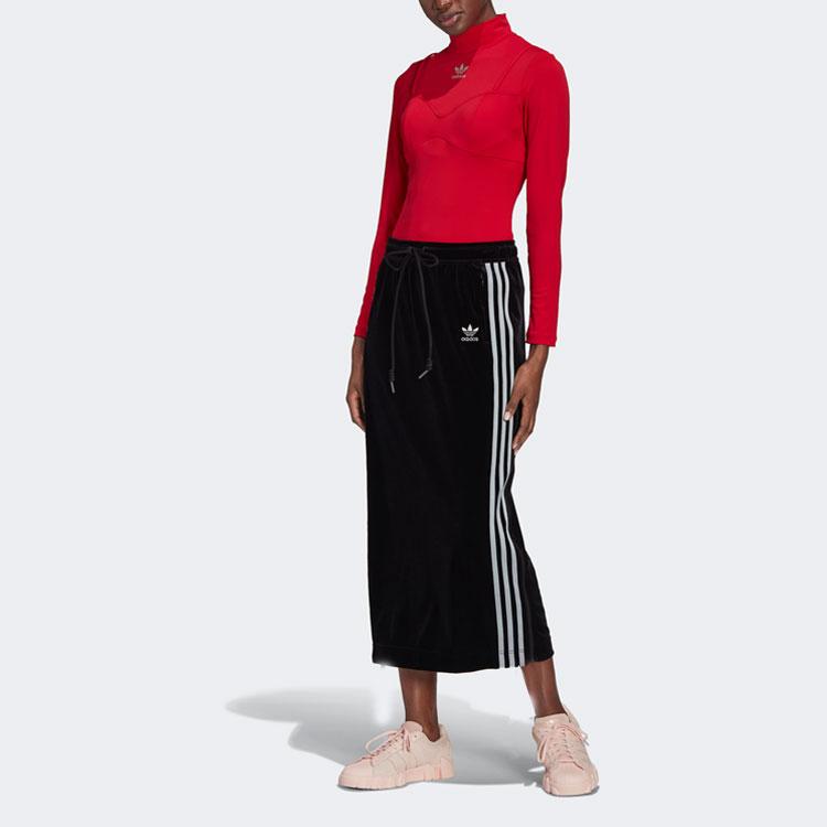 Adidas Originals X Angel Chen Collaboration Casual Sports Side Stripe Skirt Women Skirts Black GM8746