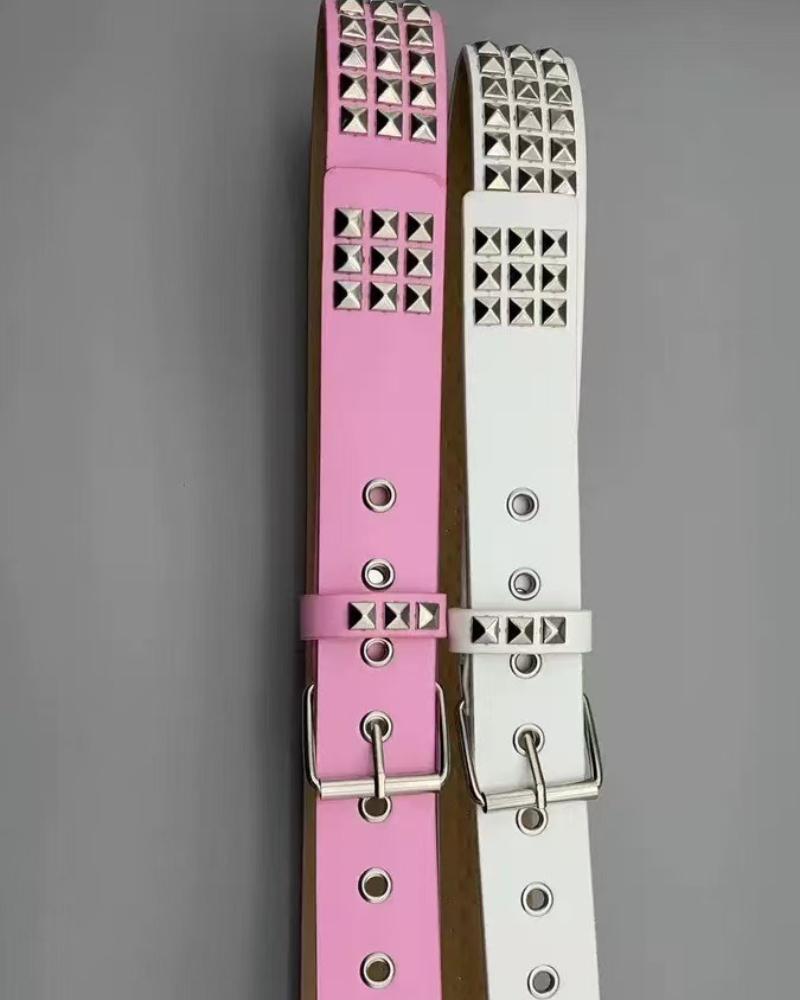 Studded Punk Y2K Goth Belt – Unisex Fashion Waist Accessory