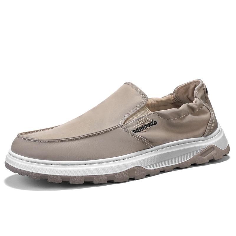 

Canvas men s shoes spring and summer new one-pedal breathable wear-resistant ice silk cloth casual shoes foot cover thick-soled commuter shoes men 44