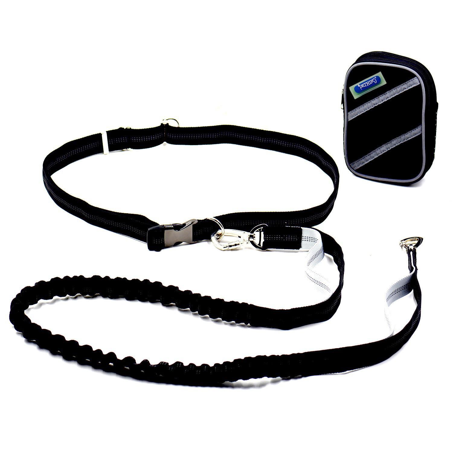 Explosive hands-free reflective anti-explosion running sports pet elastic traction rope fanny pack set