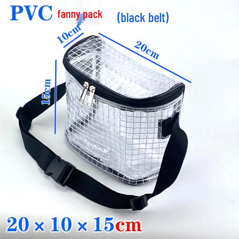 Transparent Anti-Static PVC Tool Bag - Dust-Free Cleanroom Crossbody/Shoulder Bag with Grid Storage