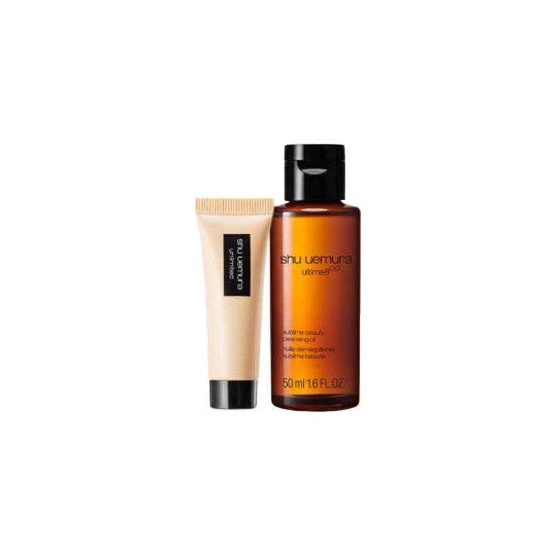 Shu Uemura Yusha Lasting Liquid Foundation Trial Pack Moisturizing Cleansing Sample Set 50ml+10ml розовый