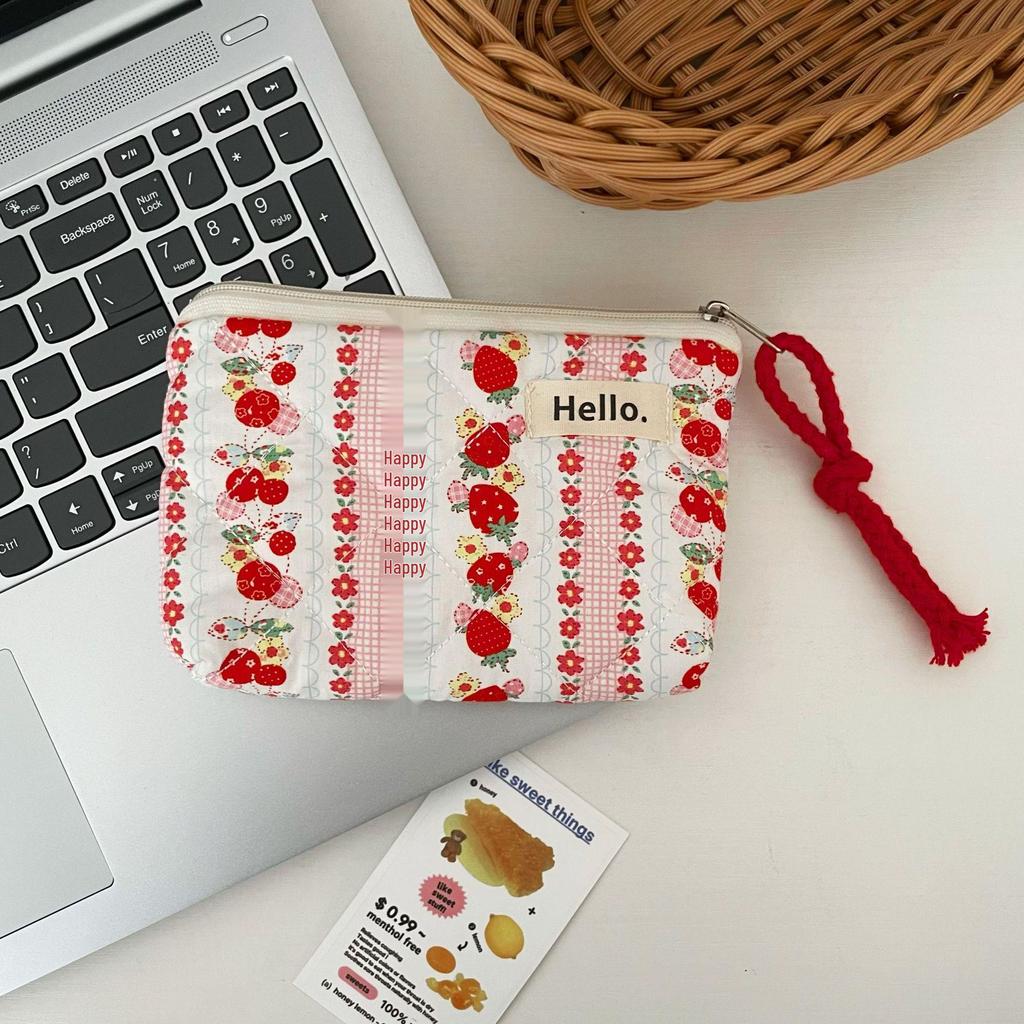 Adorable Quilted Coin & Card Purse 2025 - Compact Travel Lipstick & Sundries Bag for Women