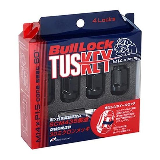 

BullLock TUSKEY Замок T600B Гайки KYO-EI, M14XP1.5, Комплект из 4 штук, Черный, чёрный