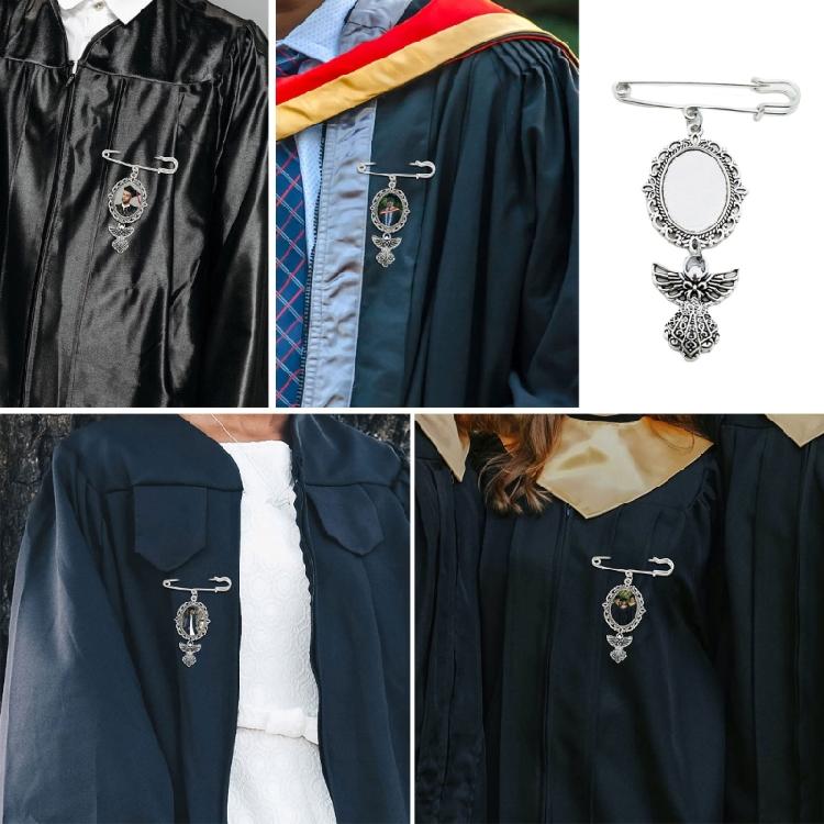 Blank Badge Pin Photo Frame Brooch Heat Transfer Blank Lapel Pin Alloy Material