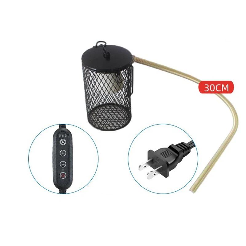 Pet Parrot Ceramic Heating Lamp Cage Turtle Lizard Reptiles Warm Lamp Anti-Bite Anti-Scalding Insulation Lamp US/EU/UK/AU Plug