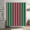 Green Pink Stripe Shower Curtain Waterproof Bath Rug Decoration Bathroom Accessory Home Decor Fabric Shower Panels XL Size (70x1