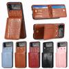 Business Full Protection Crocodile Leather Case For Samsung Galaxy Z Flip4 Flip 4 Zflip4 5g Card Pocket Cell Phone Cover