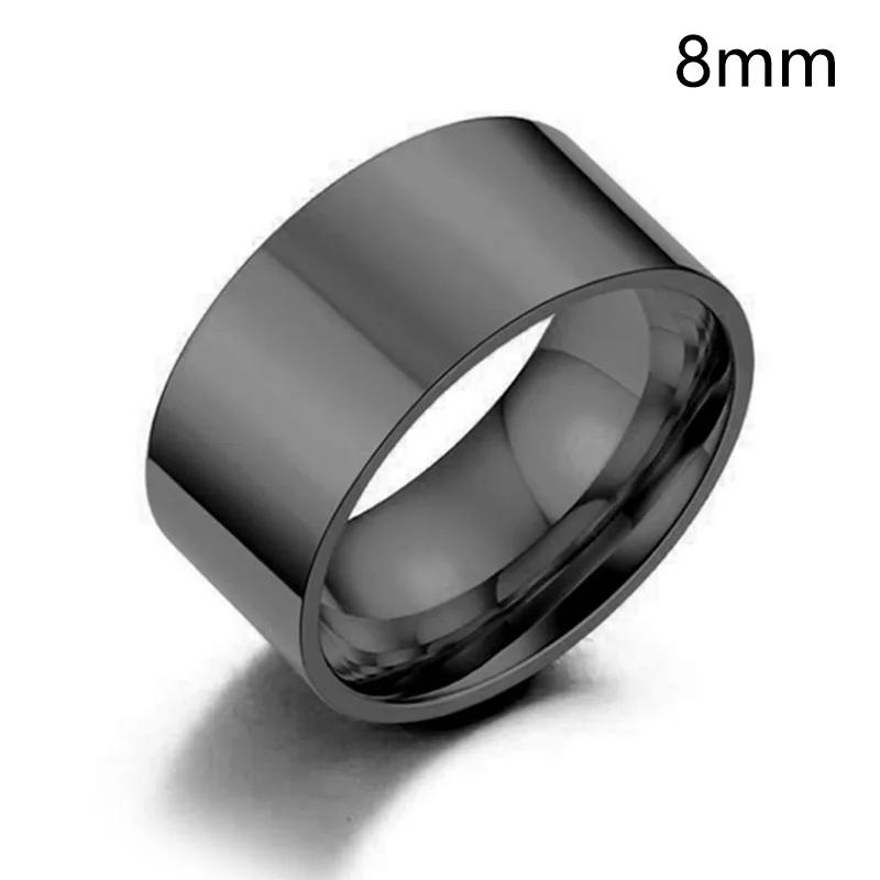 6/8mm Smooth Customized Stainless Steel Silver Color Ring for Women Men Custom Engrave Name Logo Lover Couple Charm  Gift