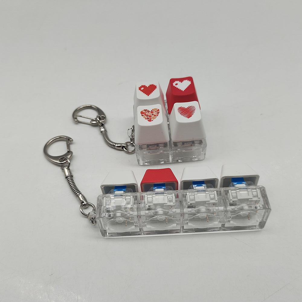 Schlüsselanhänger 1 Stück Für Mädchen Dekompressionsspielzeug Finger-Tastatur-Spielzeug Schlüsselanhänger Für Frauen Partygeschenk Mechanischer Tastatur-Schaltertester