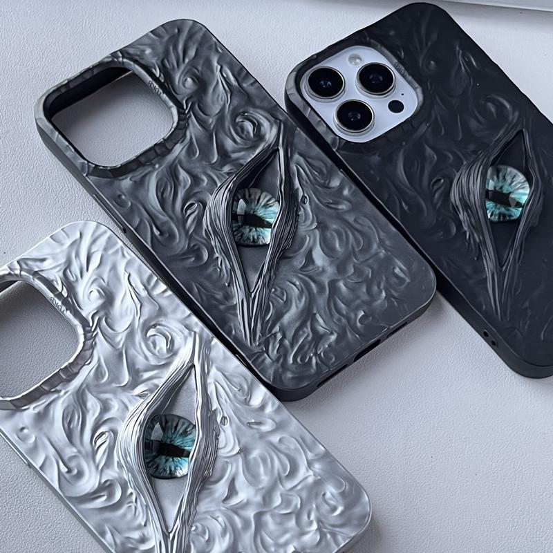 Applicable To IPhone17 Demon Eye Three dimensional Mobile Case Apple 16proMax Frosted Wrinkle 15 Protection Case