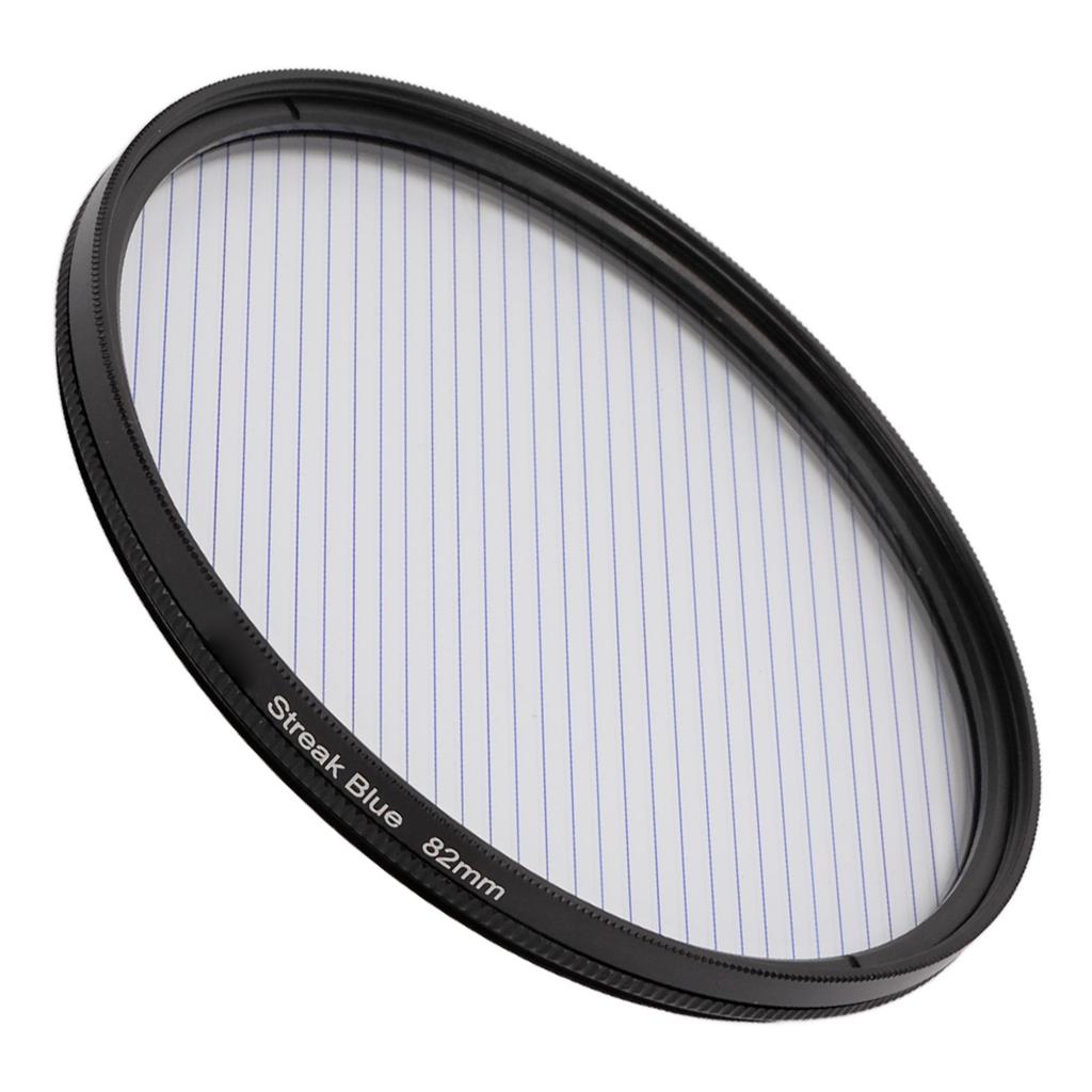 Junestar 82mm Streak Effect Digital Camera Filter Lens Cinematic Effect Lens Filter for Fujifilm Blue Streak