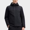 FILA Blue Casual Versatile Warm Hooded Cotton Jacket Men Jackets Black F11M512901F-BK