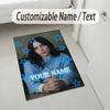 Personalized Crystal Velvet Carpet,Billie Eilish Custom Printed Name, Plush Area Rug For Home Indoor Decor