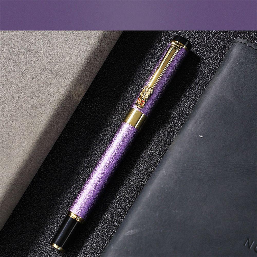 

Supplies Stationery Frosted Black Luxury Student Fountain Pen Ink Pen Business Ink Pen Writing Pen matte purple