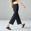 SOFSIL Women's High-Waist Polka Dot Ramie Harem Pants