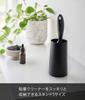 Yamazaki Jitsugyo Adhesive Cleaner Stand S Vertical Black Approx. W7.5 x D7.5 x H13.5cm Tower Adhesive Cleaner for Clothes Mini Storage Case Entrance