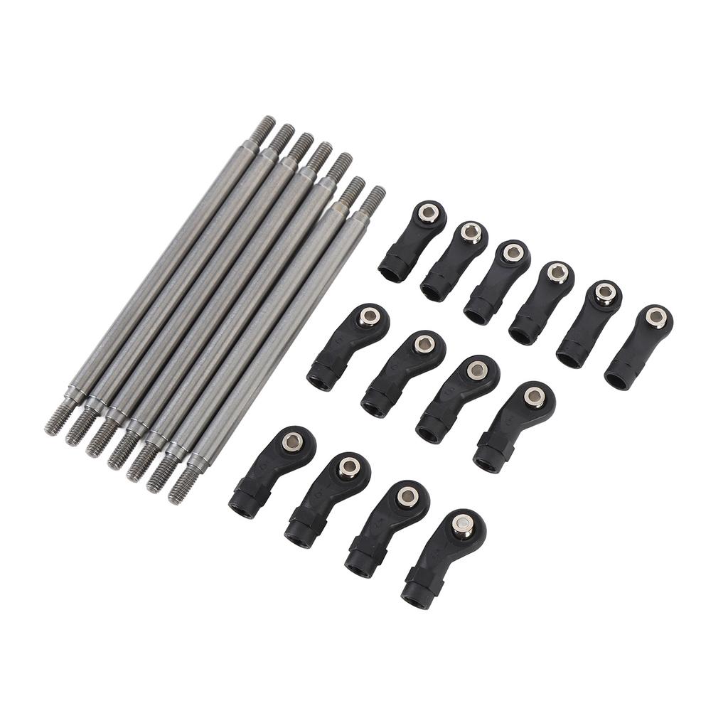 Full Car Tie Rod Kit 6mm Diameter Stainless Steel Easy Installation RC Connecting Rod Kit for Redcat