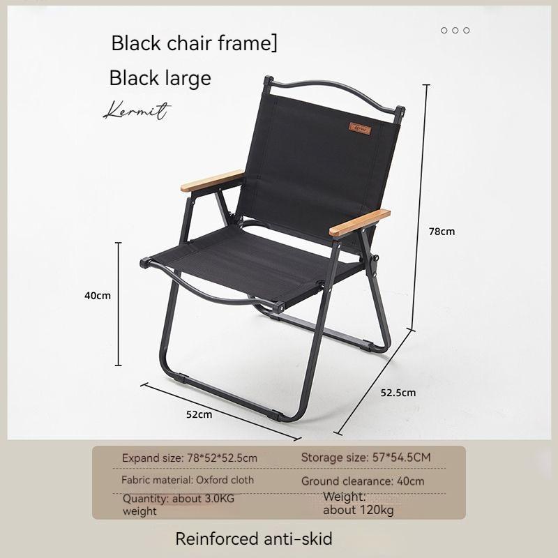 GIANXI Summer Outdoor Camping Green Folding Chair Aluminum Black Frame Portable ultra-light Fishing Chair Barbecue Beach Chair