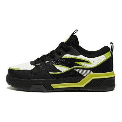Antiskid Wear-Resistant Low-Top Kids Skate Shoes Kids Sneakers Black Green White 312318011-5