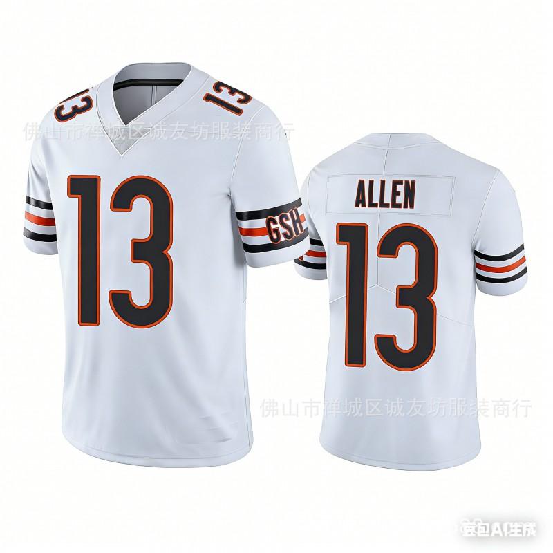 NFL Chicago Bears 13 Allen Football Jersey Mens Sports Game Uniform Orange